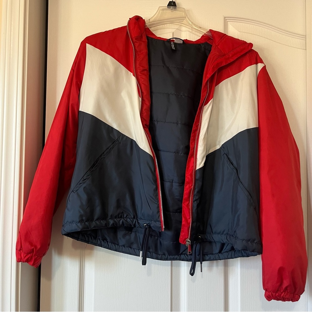 H&M Colorblock Retro Puffer/Bomber Jacket